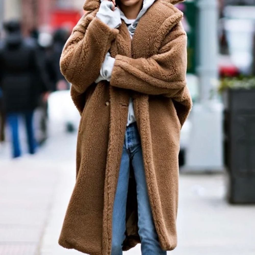 COPY - Oversize Teddy Coat 💜Camel💜
